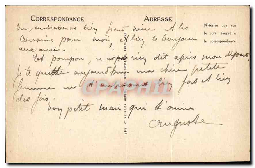 CPA Marseille le Chateau d'If  — Verso