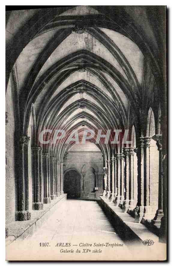 CPA Arles Cloitre Saint Trophime Galerie du XV siecle 