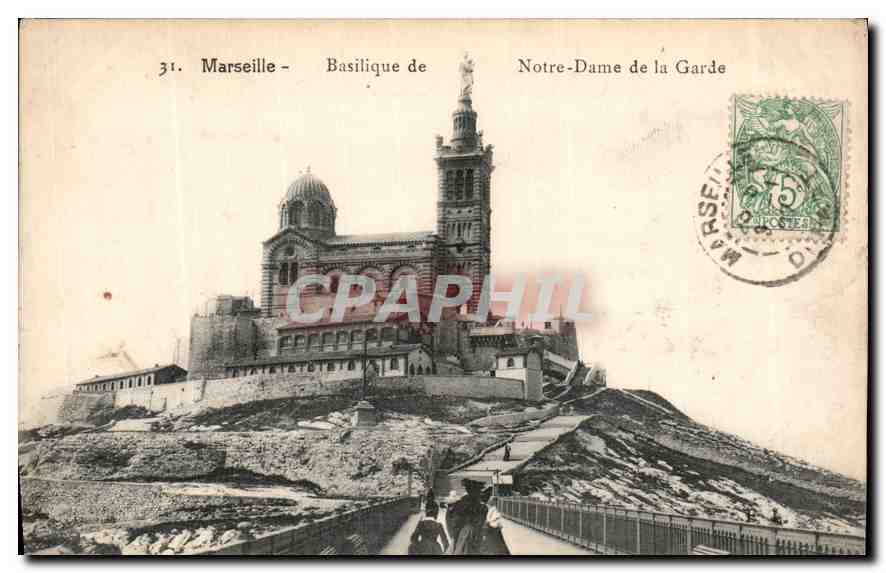 CPA Marseille Basilique de Notre Dame de la Garde 