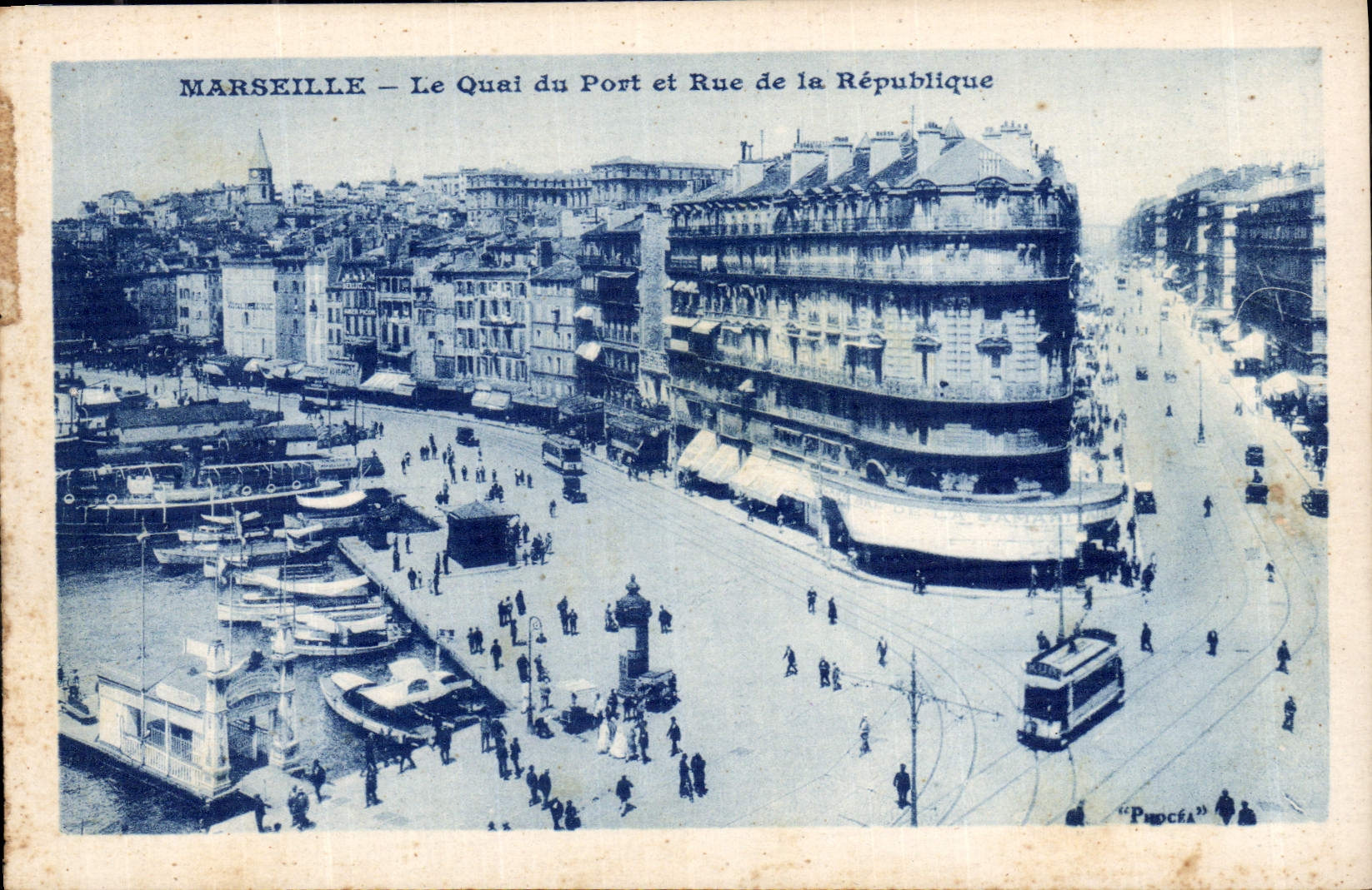 CPA Marseille le Quai du Port et Rue de la Republique 