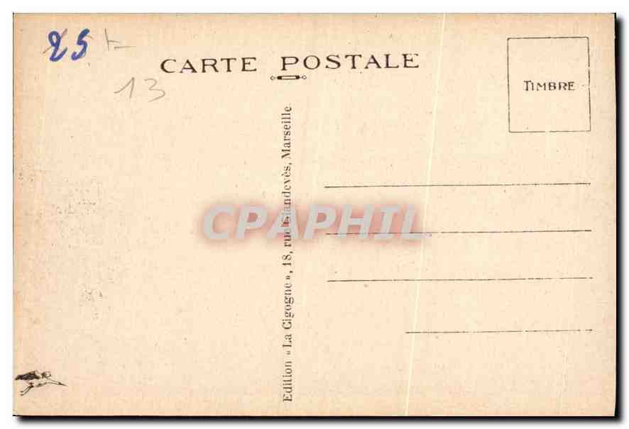 Marseille — Entrée du Vieux Port et le Pont Transbordeur — Édition « La Gigogne » — Verso