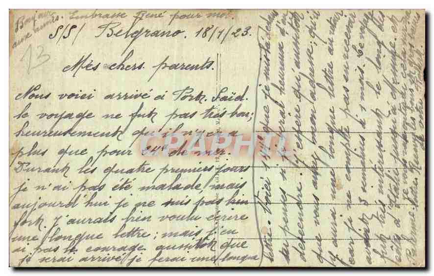CPA Marseille vue generale sur N D de la Garde  — Rückseite