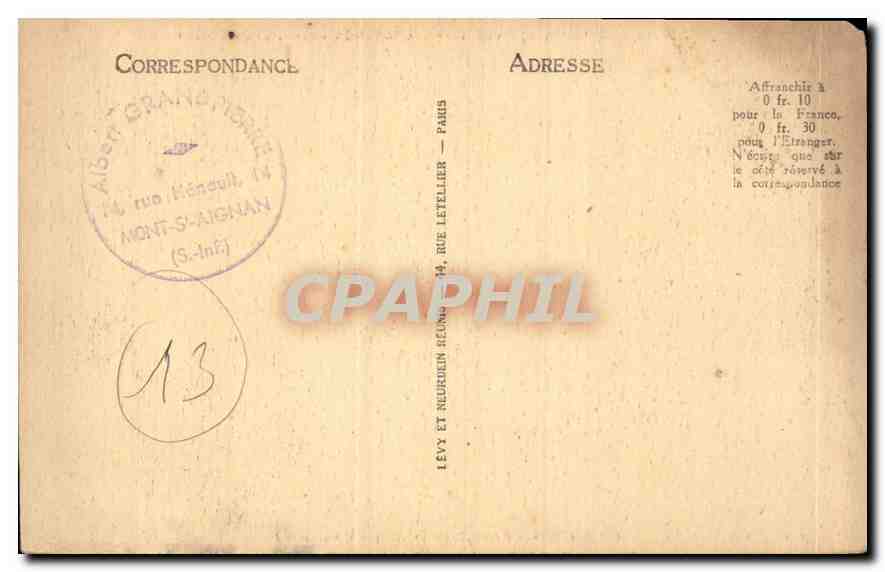 CPA Arles la Cathedrale Saint Trophime  — Verso
