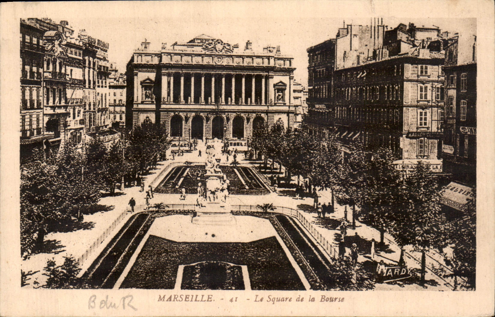 CPA Marseille le Square de la Bourse 