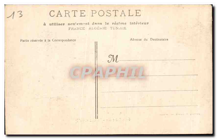 CPA Marseille le Chateau d'If  — Verso