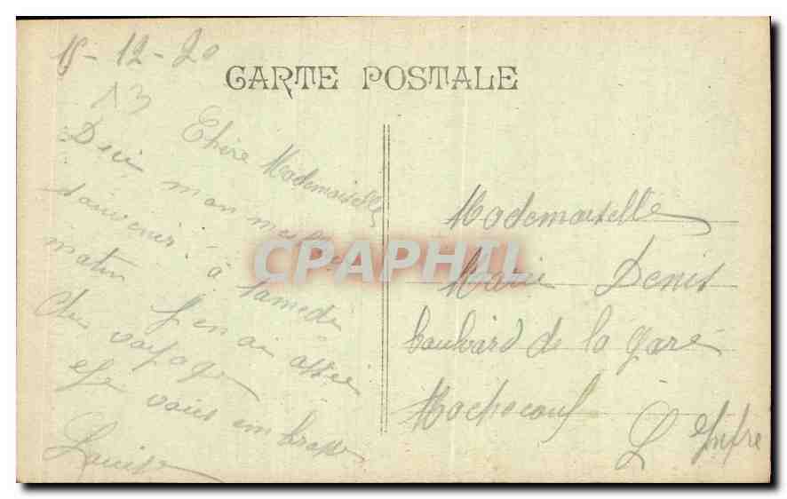 CPA Marseille Fontaine Cantini  — Verso