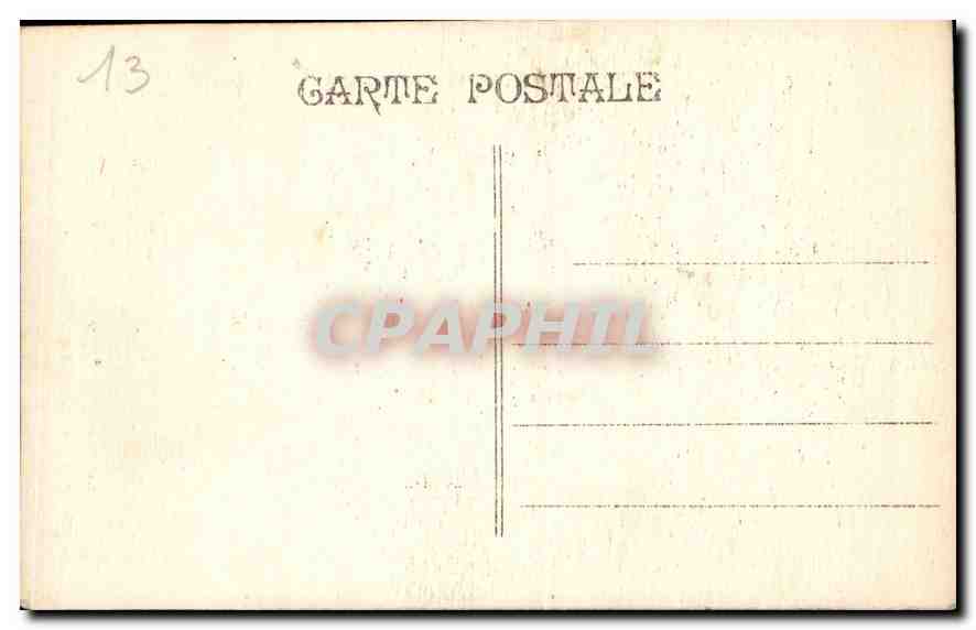 CPA Marseille Monument des Mobiles et l'eglise des Reformes  — Verso