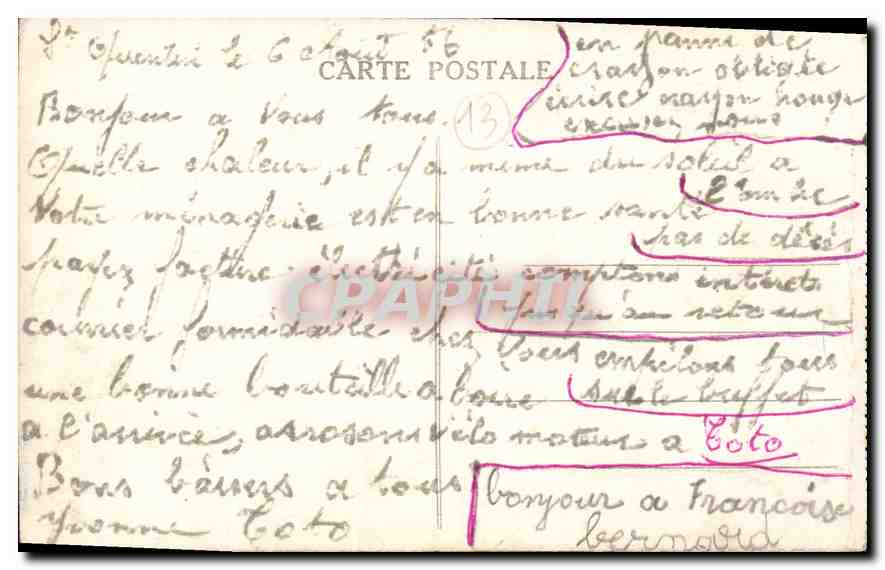 CPA Marseille le Chateau d'If  — Verso