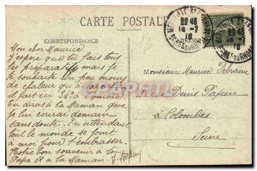 CPA Marseille Ascenseur de N d de la Garde  — Rückseite