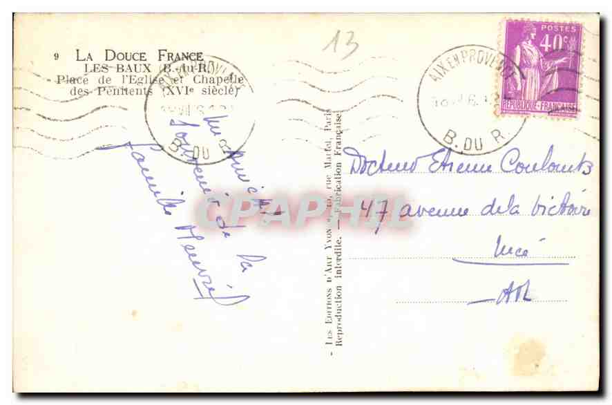Les Baux — Chapelle et ruines — Woy — Verso