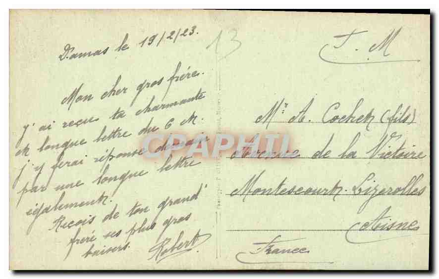 CPA Marseille vue generale  — Verso
