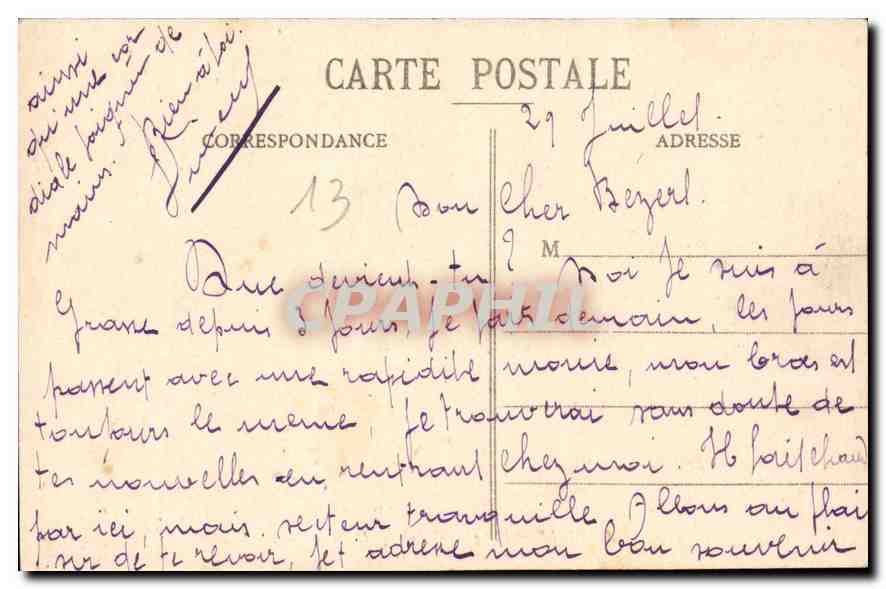 CPA Marseille vue generale sur N d de la Garde  — Rückseite