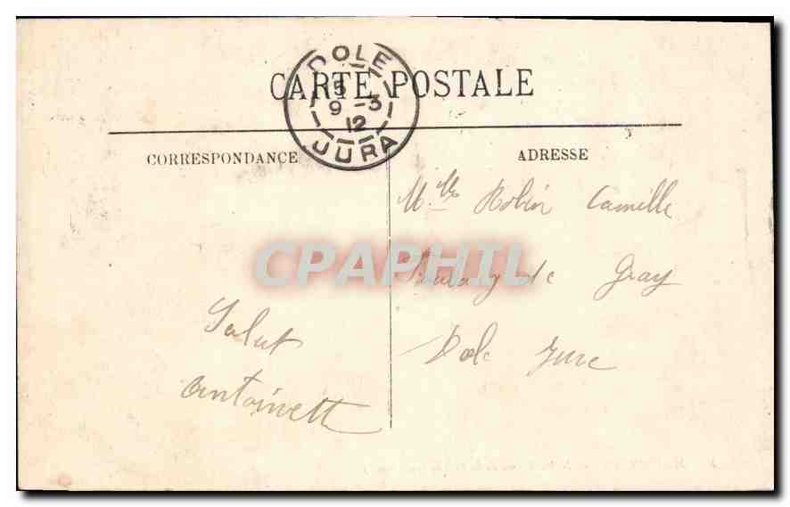 CPA Marseille Notre Dame de la Garde cote nord  — Verso