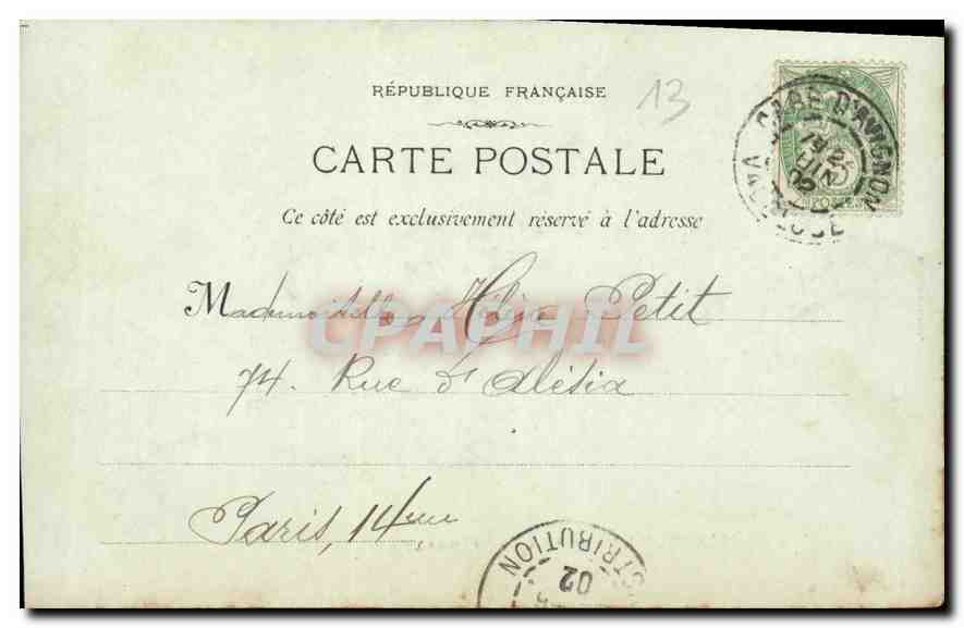 CPA Marseille la Cathedrale  — Rückseite
