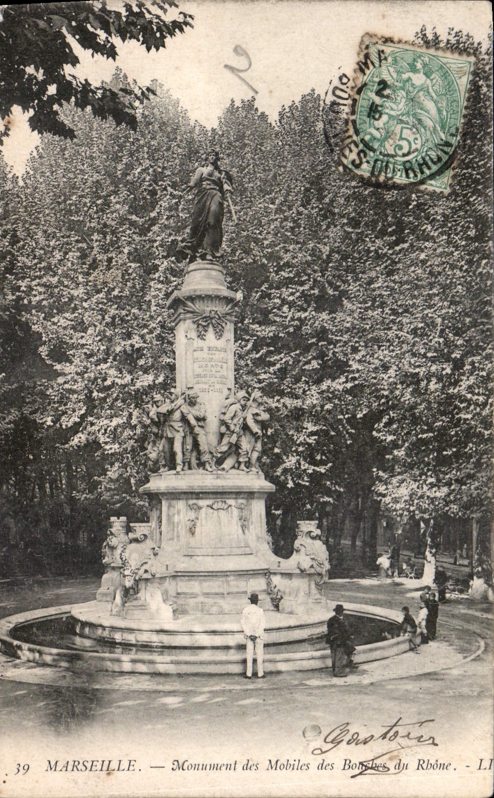 CPA Marseille Monument des Mobiles des Bouches du Rhone 