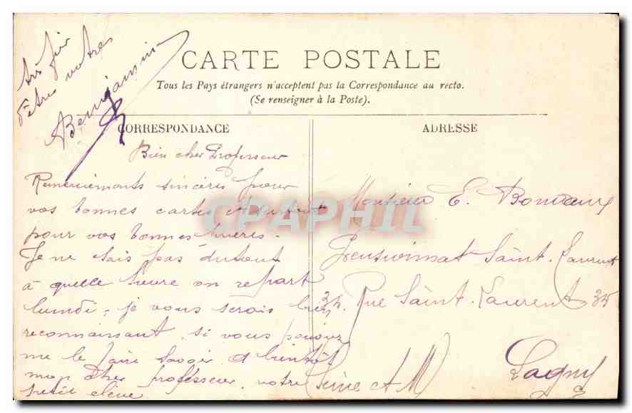 CPA Marseille le Chateau d'If et les Ies du Frioul Coucher de soleil  — Verso