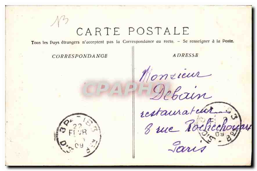 CPA Marseille N D de la Garde  — Rückseite