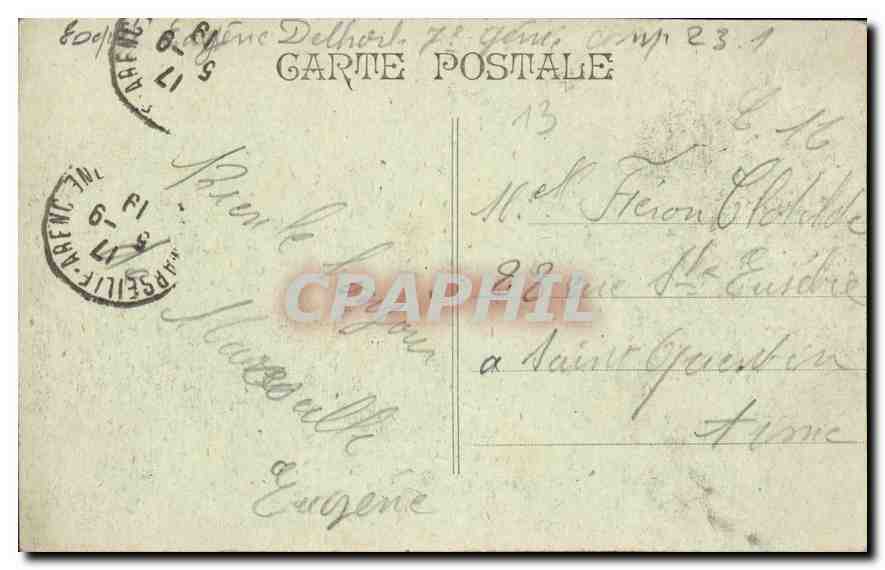 CPA Marseille la Bource  — Verso