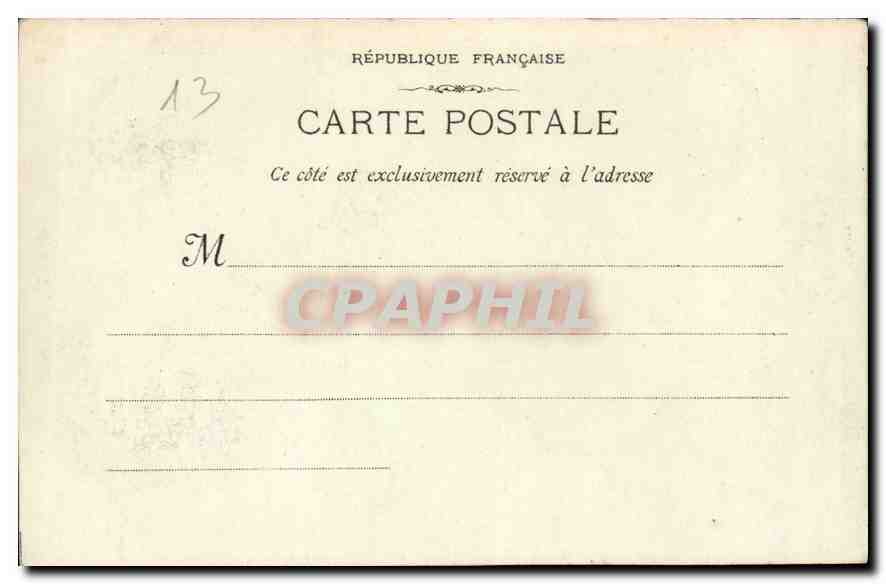 CPA Marseille le Palais Longchamp  — Verso