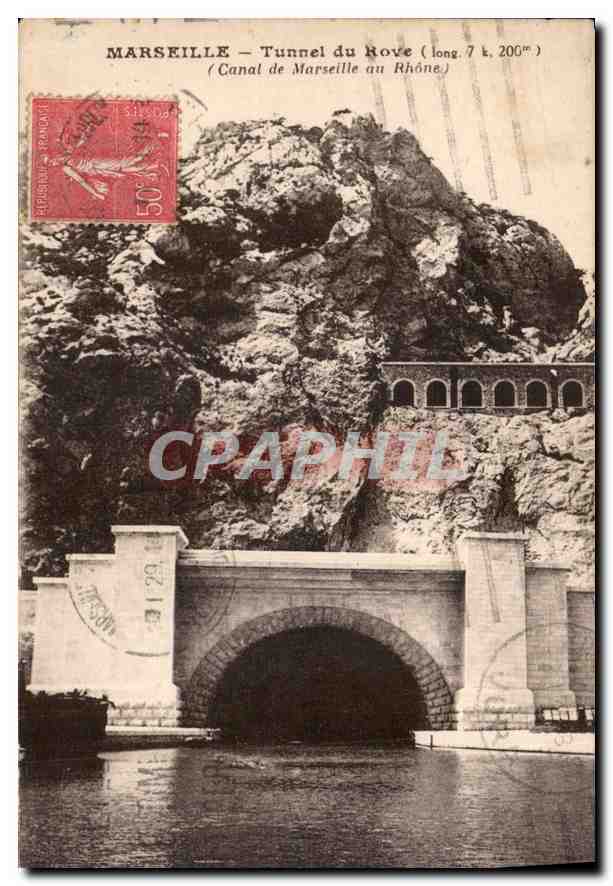 CPA Marseille Tunnel du Rove Canal de Marseille au Rhone 