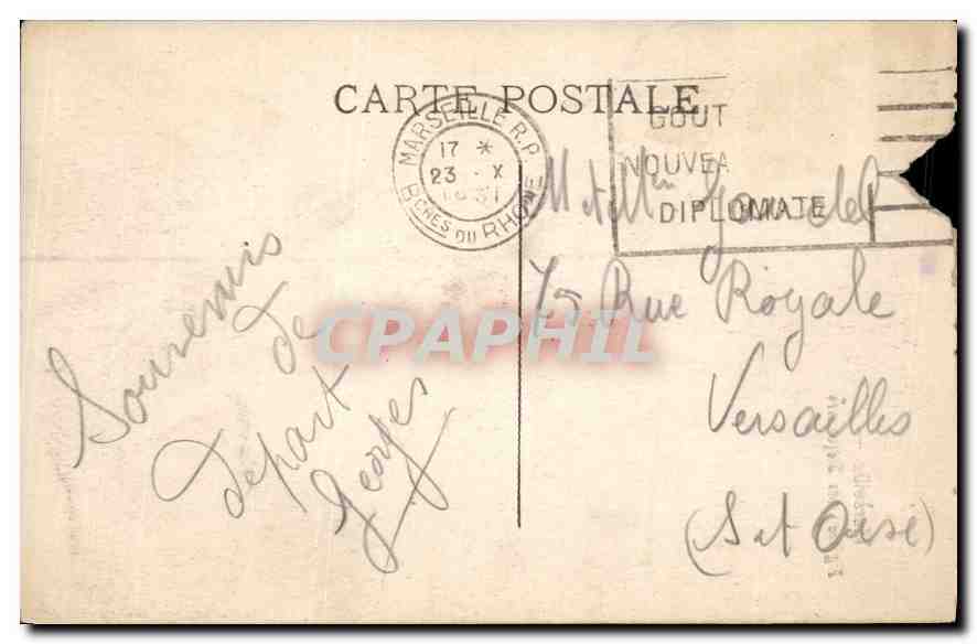 Marseille — Église des Réformés — Éditeur inconnu, n° de série non visible — Verso