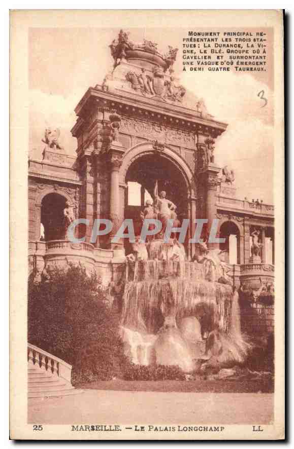 CPA Marseille le palais Longchamp 