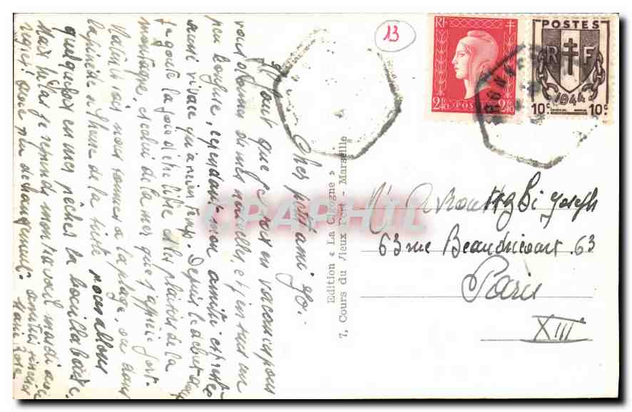 CPM La Couronne le Port  — Verso