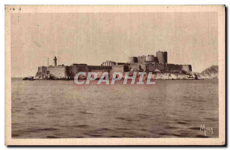 CPA Les Petits Tableaux de provence Marseille l'Ile et le Chateau d'If 