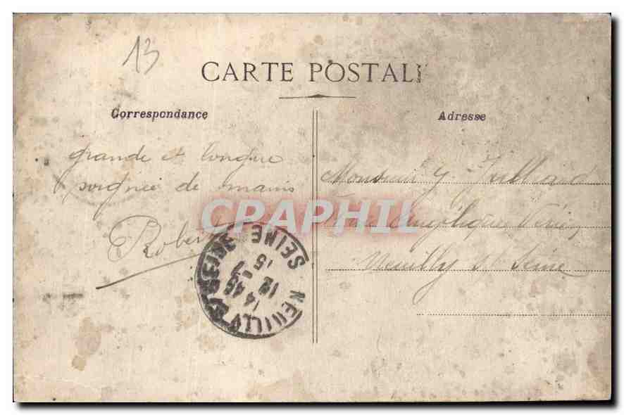 CPA Marseille la Poste  — Verso