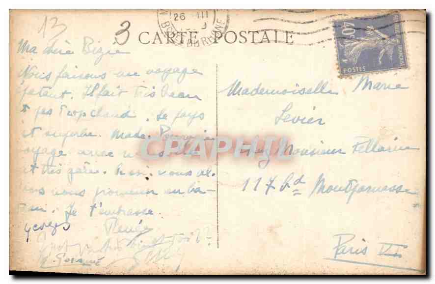 CPA Marseille N D de la Garde  — Rückseite