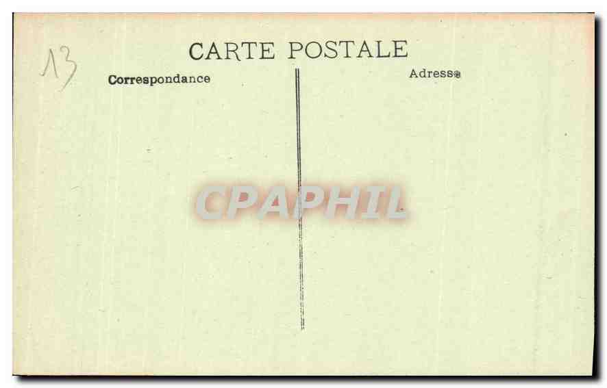 CPA Marseille Palais Longchamp  — Verso