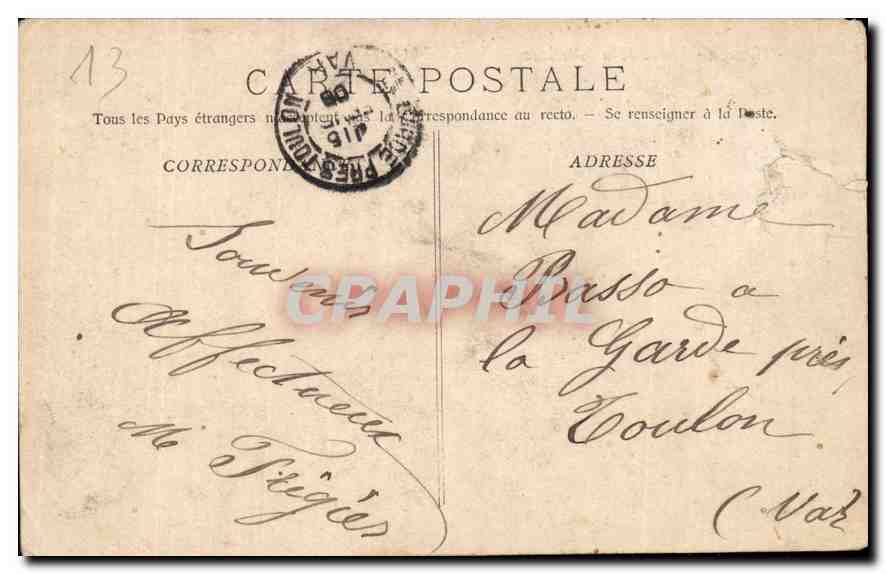 CPA Marseille Abside de la Cathedrale  — Rückseite