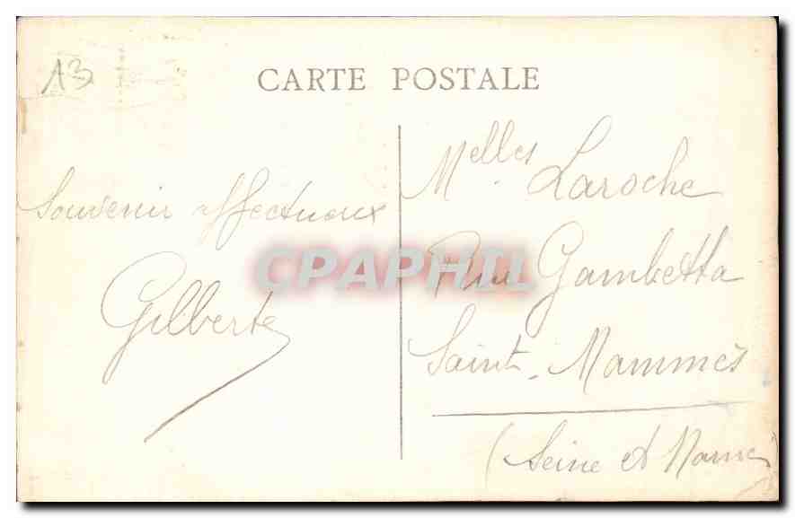 CPA Marseille le Phare de la Desirade  — Verso