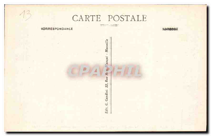 CPA Marseille le Chateau d'If bati par Francois Ier et qui servit Longtemps de Prison d'Etat  — Rückseite