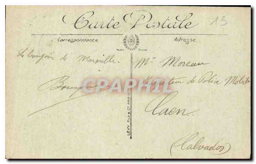 CPA Marseille le Palais Longchamp  — Verso