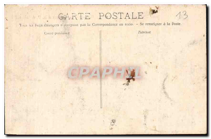 CPA Marseille vue generale et N D de la Garde  — Rückseite