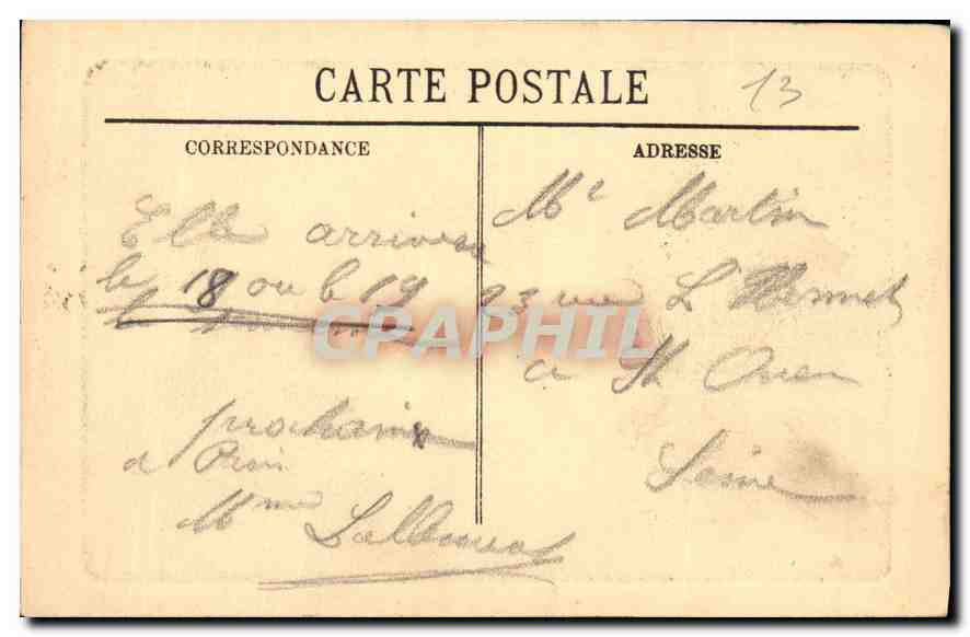 CPA Marseille vue generale prise de N D de la Garde  — Rückseite