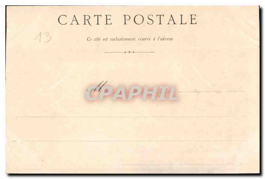 CPA Marseille Fontaine Estrangin Pastre  — Verso