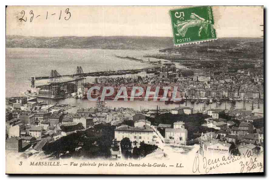 CPA Marseille Vue generale prise de Notre Dame de la Garde 