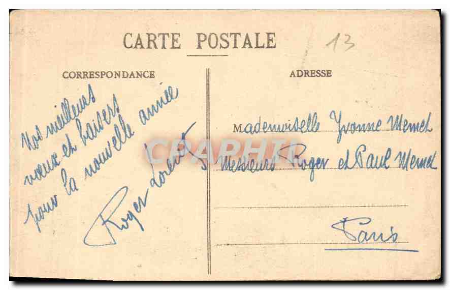 CPA Marseille Pont de la Fausse Monnaie et Pointe de Malmousque  — Verso