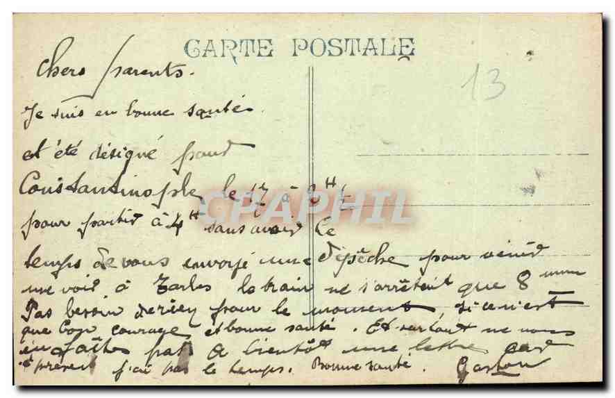 CPA Marseille le Fort St jean  — Verso