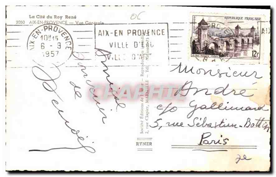 Aix-en-Provence — Allgemeiner Blick — Gesellschaft Éditions de la Cité du Roy René — Rückseite