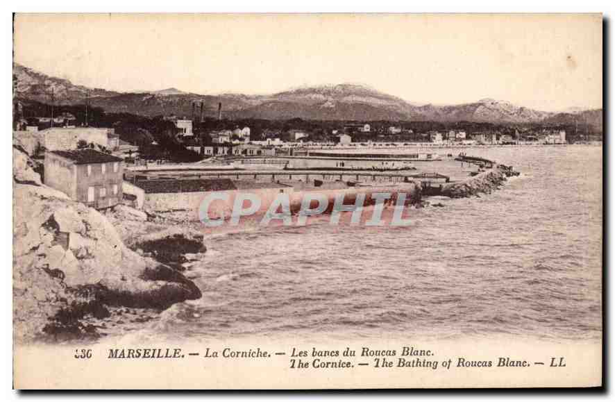CPA Marseille la Corniche les Bancs du Roucas Blanc 