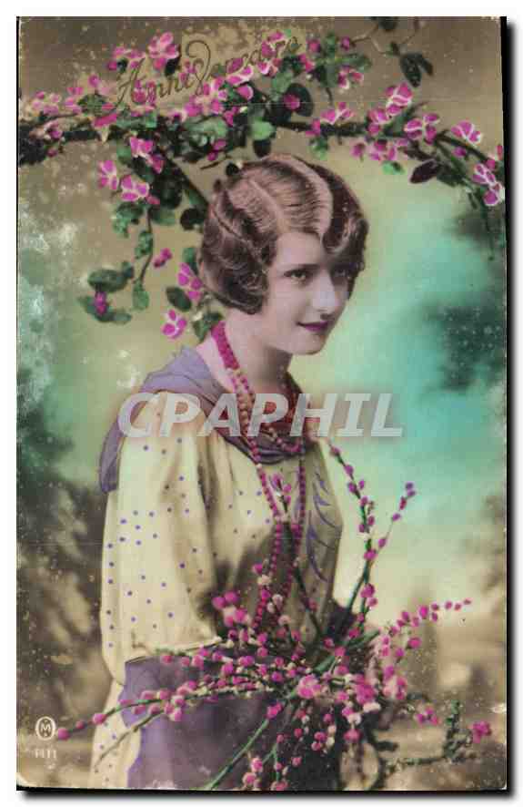 CPA Anniversaire Femme