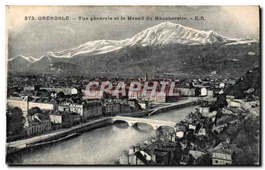 CPA Grenoble vue generale et le Massif du Moucherotte 