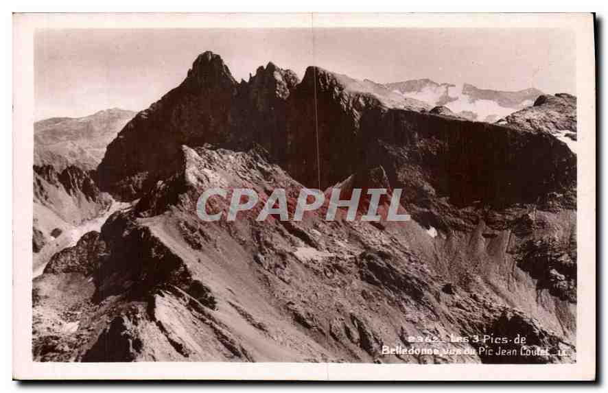 Les 3 Pics de Belledonne vue du Pic Jean Coutet — éditeur Neurden & Letellier, Paris