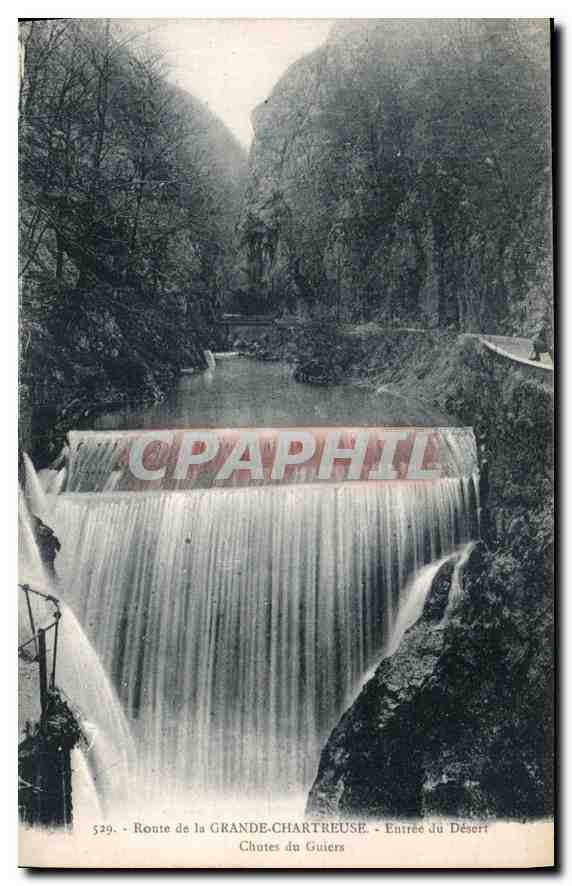 Chutes du Guiers — Route de la Grande-Chartreuse — Entrée du Désert — Édition M. Bourcier, Grenoble
