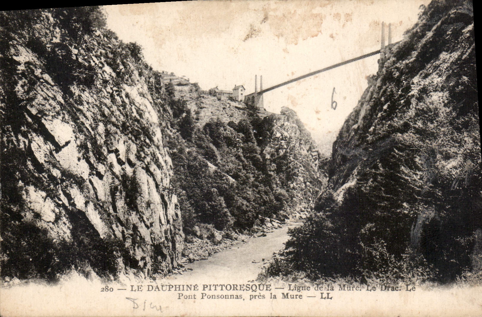 CPA Le Dauphine Pittoresque Ligne de la Mure le Drac le Pont Ponsonnas pres la Mure 