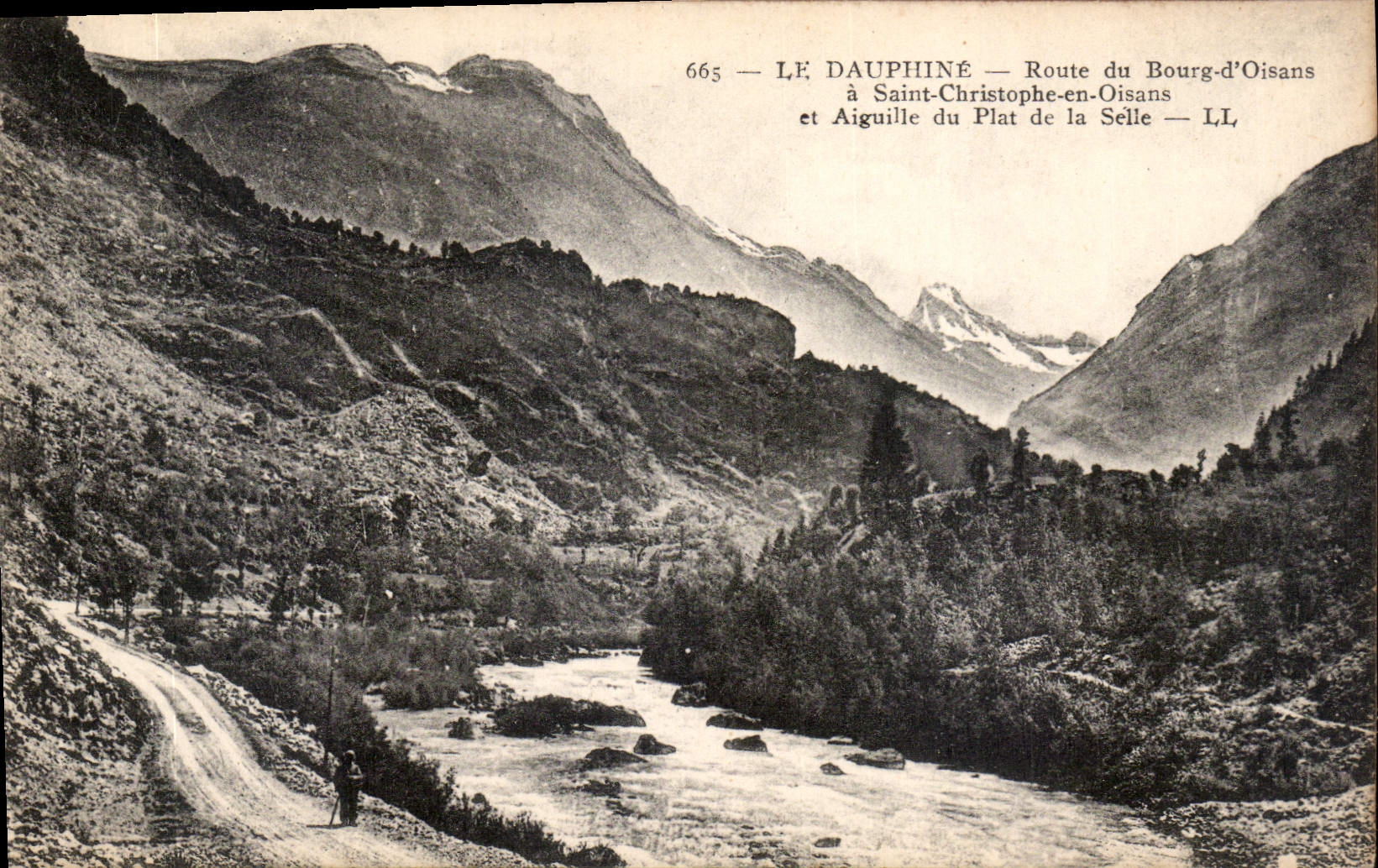 Le Dauphiné — Route du Bourg-d'Oisans à Saint-Christophe-en-Oisans et Aiguille du Plat de la Selle — LL