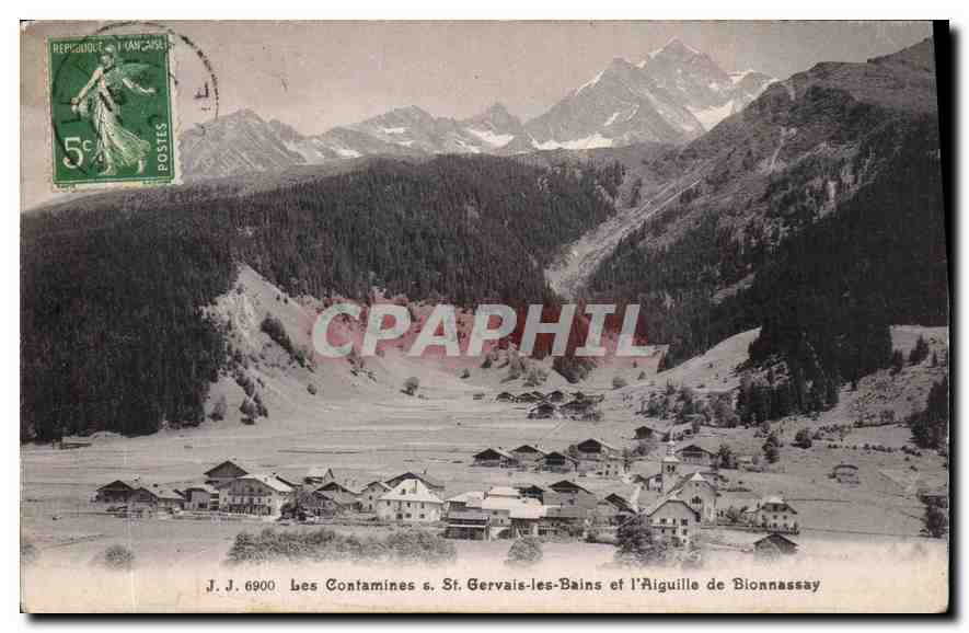 Les Contamines s. St. Gervais-les-Bains en de Aiguille de Bionnassay — J.J. 6900